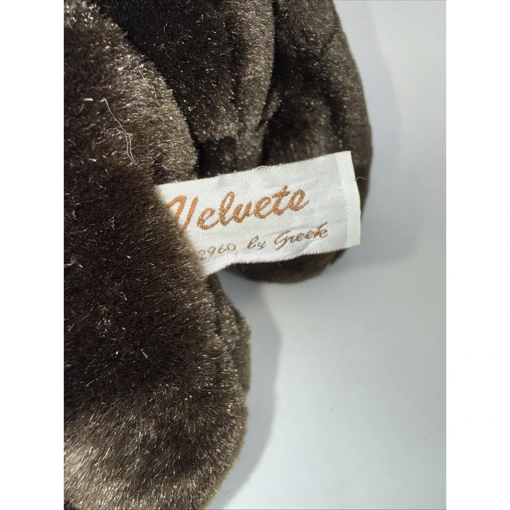 Velvete by Greek Dark‎ Brown Stuffed Plush Teddy Bear Nice And Soft Realistic
